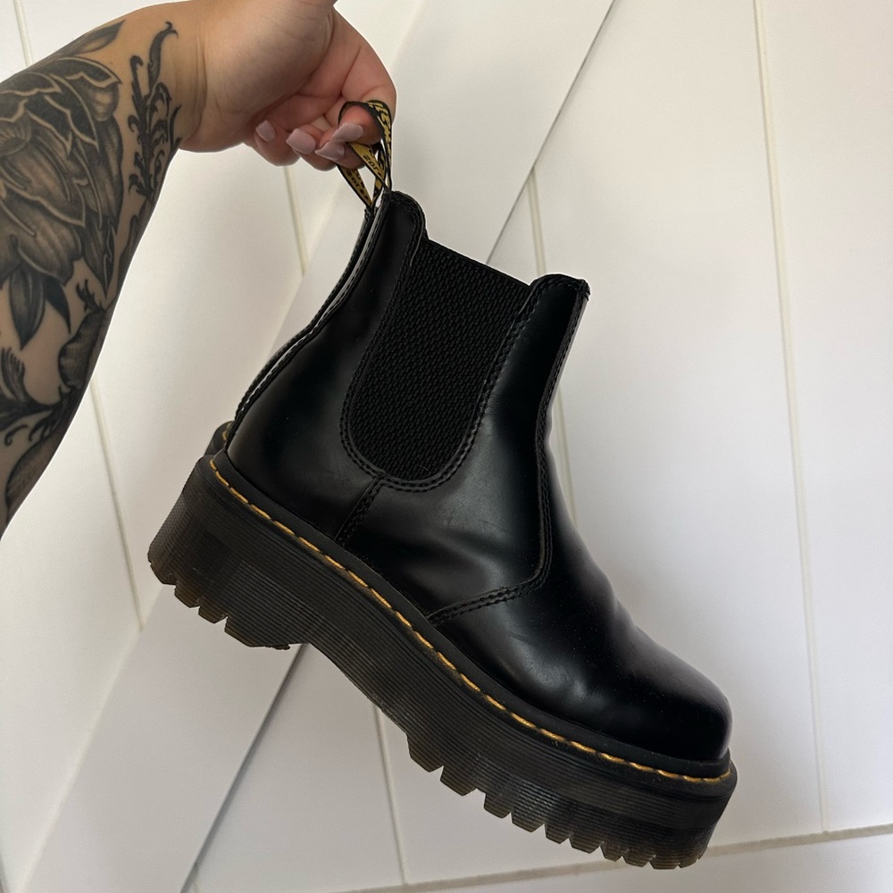Dr. Martens Black Ankle Boots with Chunky Sole